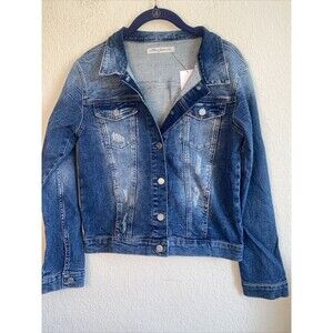 new Mavi Jean jacket Distressed grunge goth western S city Y2k 90s fade
